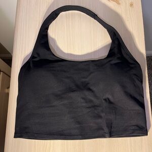Athleta halter crop bra-top. Black, size M.